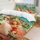 thumbnail image 2 of Juego de ropa de cama de dibujos animados de Los Croods, funda nórdica ultrasuave y agradable para la piel, 3 piezas, juego de cama con funda de edredón adorable, 2 of 3
