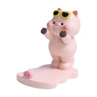 Magideal - Lindo Soporte Para Teléfono Con Forma De Cerdo, Lindo Soporte Para Teléfono Con Forma De Cerdo, Decoración De Mesa, Encantador Soporte Para Teléfono D Con Gafas