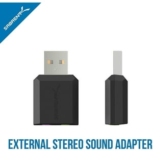 Adaptador De Sonido Estéreo Externo Sabrent Usb Para Windows Y Mac. Pl