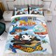 thumbnail image 4 of Felix el Gato Conjunto de sábanas temático, trío de piezas, cómodo y amigable con la piel, diseño único, regalo de decoración para el hogar para familiares, amigos y fans, 90 cm * 190 cm, 4 of 6