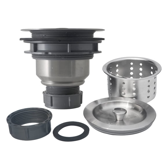 Colador para fregadero LYNNADO, ensamblaje de desagüe de cocina de 8.9 cm, acero inoxidable