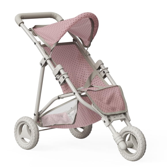 Cochecito para muñecas Olivia's Little World para correr, color rosa y crema