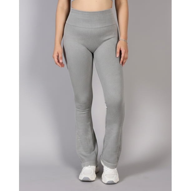 Calza Mujer Flare Levanta Cola Rib gym