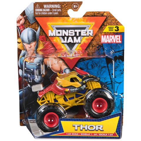 Toy Monster Truck Monster Jam Marvel Official Thor 1:64