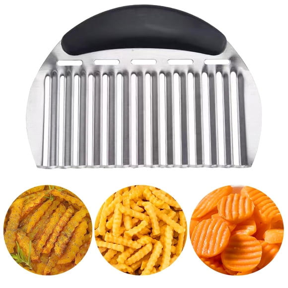 Cortador de arrugas para patatas fritas JAYVAR, tamaño grande, acero inoxidable