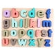 thumbnail image 2 of Bloques De Madera Aprendizaje Puzzle Aprendizaje Temprano Juguetes De Motor Minúsculas Letras, 2 of 5