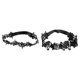 thumbnail image 3 of 2x Ligas Nupciales De La Boda Flor Encaje Liguero Mujeres Muslo Anillos Negro, 3 of 5