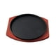thumbnail image 5 of Plato de hierro fundido con Base de madera/sartén para asar y redonda de tamaño Personal/para uso doméstico en , 23CM, 5 of 5