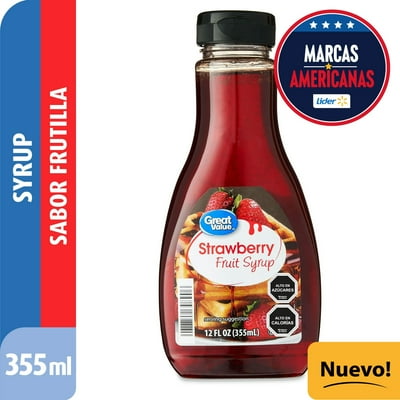 Jarabe Syrub Sabor Frutilla 355 Ml Great Value