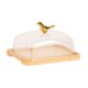 thumbnail image 1 of Soporte De Madera Para Tartas Con Tapa, Mantequillera, Plato Para Tartas, Para Fiestas, Cocinas, Neveras, Color Marrón Claro, 1 of 5