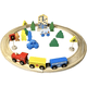 thumbnail image 1 of Pista de autos y tren de madera juego didáctico para niños, 1 of 3