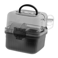 Ioensy - Jaula Para Hámster Con Botella De Agua Para Animales Pequeños, Jerbos, Hurones, Color Negro