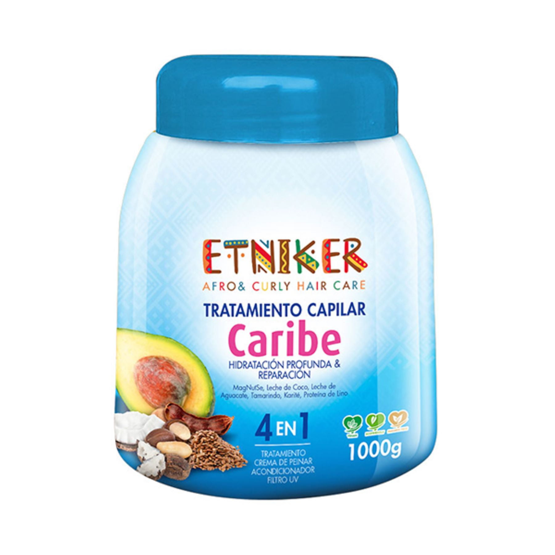 Etniker - Tratamiento Capilar Afro And Curly Caribe 4 En 1