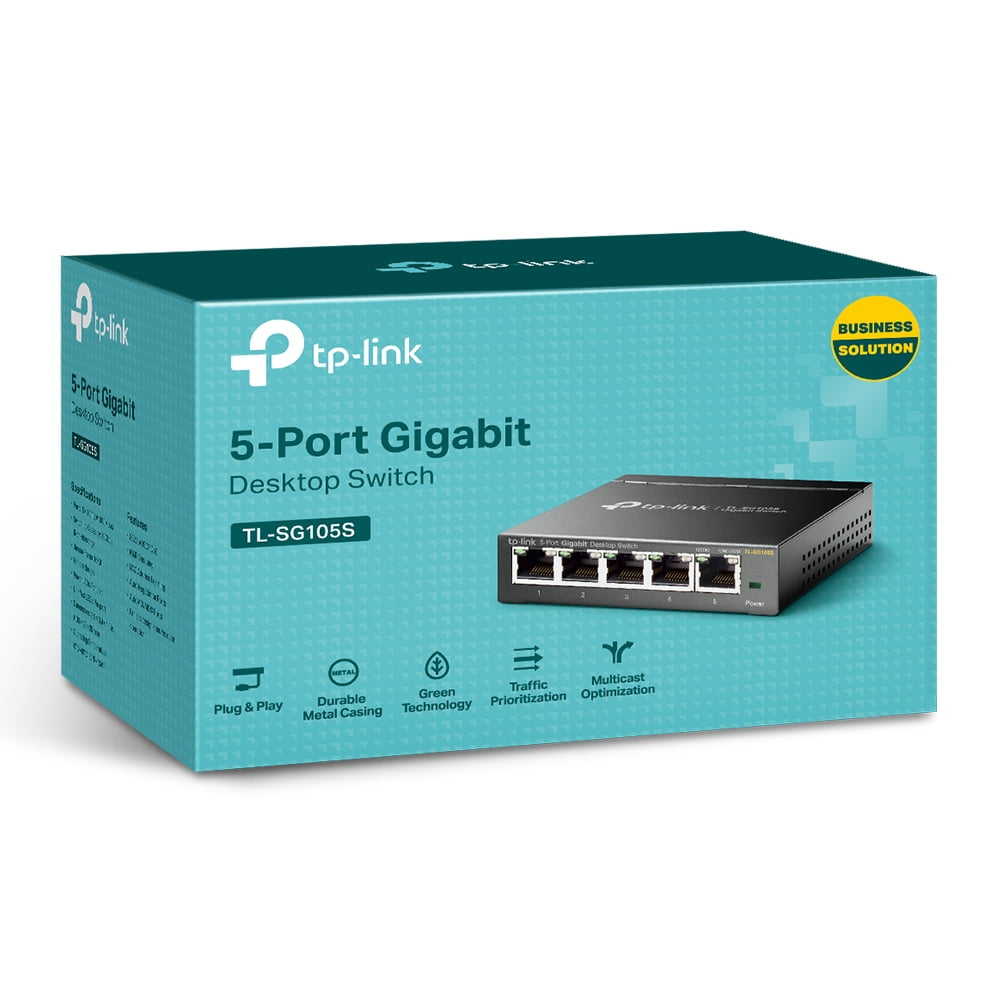 Tp Link - Switch 5 Puertos Gigabit Tl-sg105s Metalico