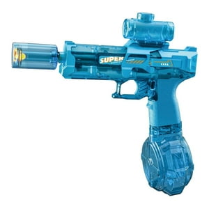 Fliperex - Pistola De Agua Electrica Automatica Alta Potencia Luz Led Azul