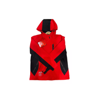 Genérico - Chaqueta Cortaviento Deportiva Ultra Liviana Micropolar Rojo, Talla M