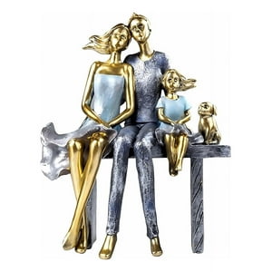 Genérico - Figura Decorativa Adorno Familia Pareja Estatua Hogar Jhn