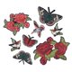 thumbnail image 4 of 8 Uds Parches De Tela Con Bordado De Flores Y Pájaros Adhesivos Para Ropa Apliques, 4 of 5