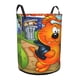 thumbnail image 2 of Heathcliff y los Gatos Cadillac Cesta de lavandería de gran capacidad redonda con asa, bolsa para ropa sucia plegable, almacenamiento para dormitorio, baño y lavadero 44x35 cm, 2 of 6