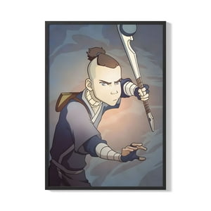 Creango - Cuadro Poster Enmarcado Avatar Sokka Decorativo