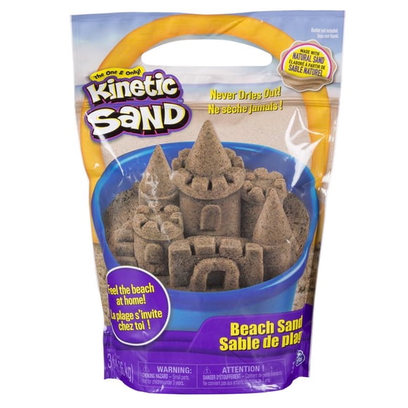 Arena de playa natural Kinetic Sand Spin Master, 1 paquete de 1,42 kg