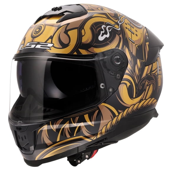 Casco integral LS2 Stream II Samurai negro/dorado talla 2X