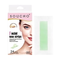 Magideal - 24X Tiras De Depilación Cera, Toallita Adhesiva, De Depilación Para El Hogar, Papel De Cera Fría Profesional Para Cuerpo, Brazo, Labios, Tiras De