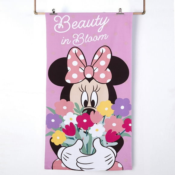 Toalla Playa C/Bolso 70x140+33x42 Minnie Bloom