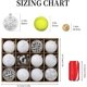 thumbnail image 4 of Bolas de Navidad SHareconn 80 mm 12 piezas – Juego Blanco y Plateado, 4 of 6