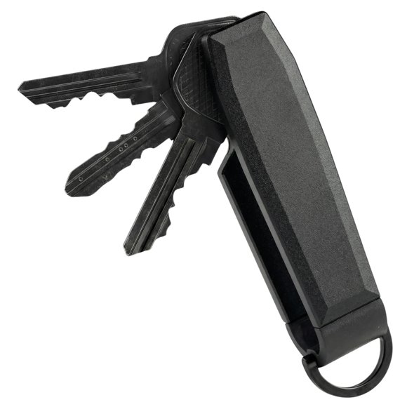 Llavero CAXGEK de Aluminio Negro con Clip de Bolsillo