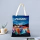 thumbnail image 2 of Turbo Bolso de tela con estampado de lienzo para mujer, bolsa de compras reutilizable y estética, con cremallera interior, regalo para mujer,38*45cm., 2 of 6