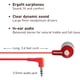 thumbnail image 2 of Auriculares Panasonic ErgoFit RP-HJE120-R con cable, conector de 3,5 mm, rojo, 2 of 8