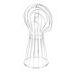 thumbnail image 2 of 20 '' Soporte De Cabeza De Maniquí De Metal Independiente Sombrero Cap Display Rack Peluca Titular De Plata, 2 of 5