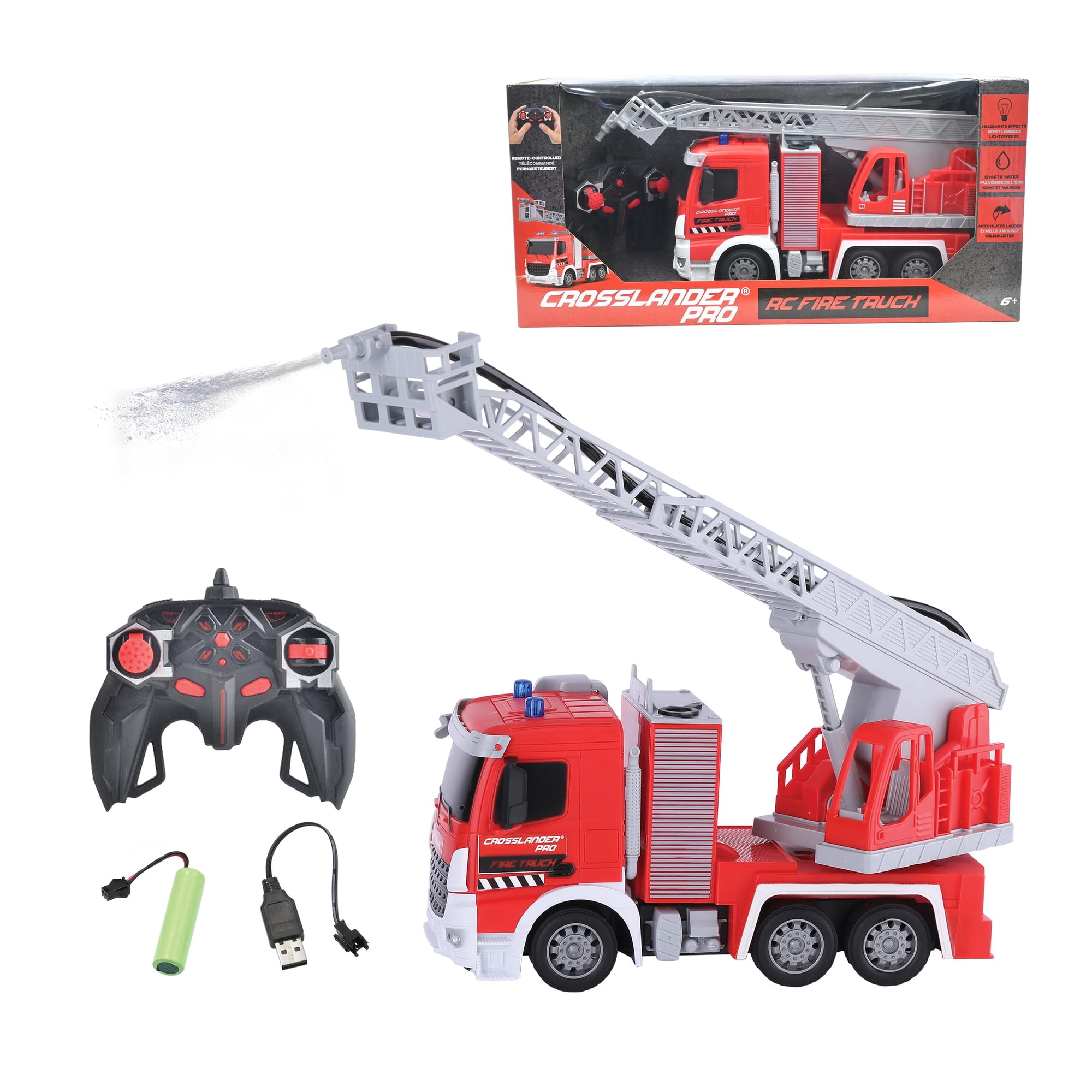Camión De Bomberos Rc Lexibook Crosslander® Pro Con Rociador De Agua Rcp20