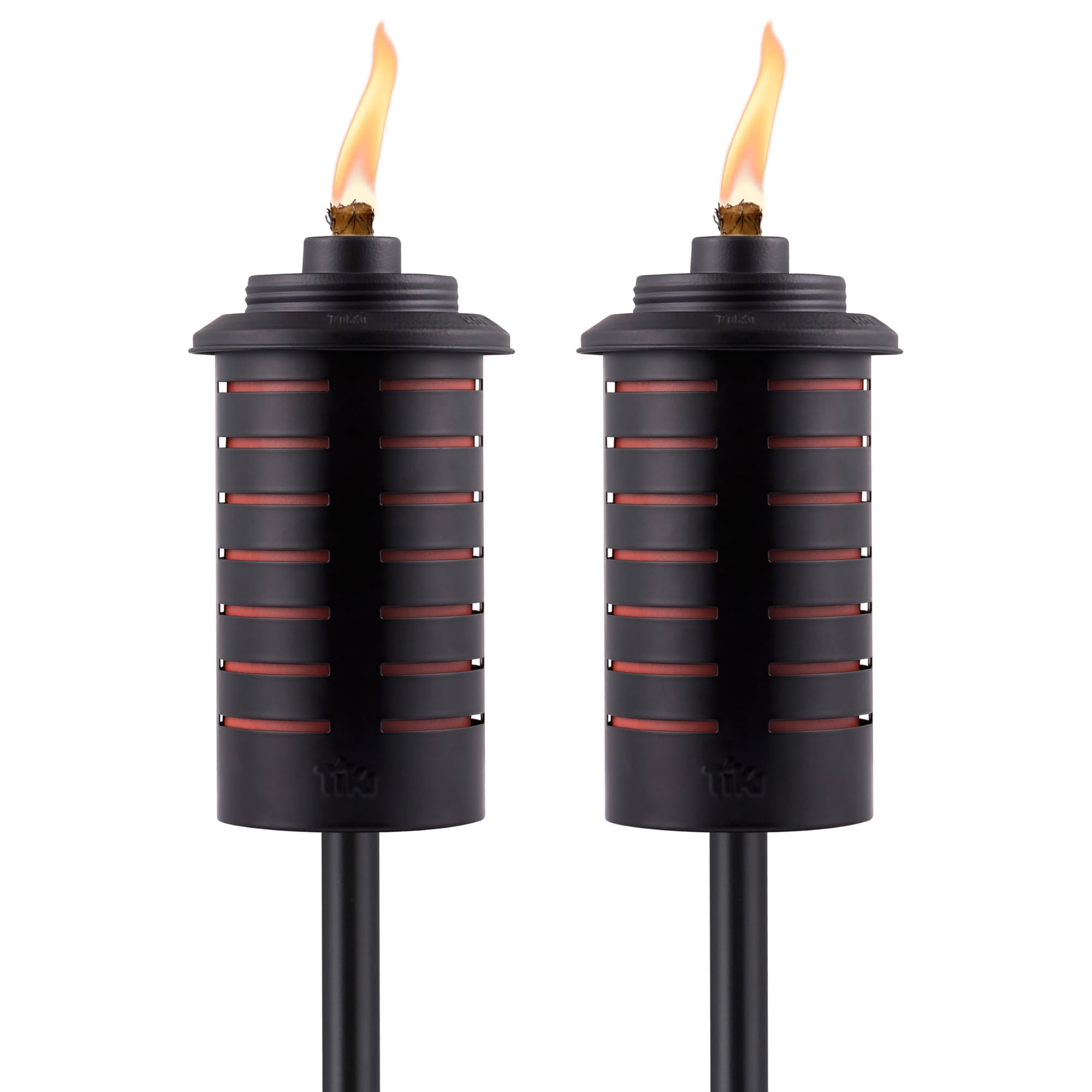 Lámparas De Combustible Tiki Para Exteriores, Paquete De 2 Linternas Metálicas De 165 Cm