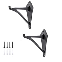 Xusx111 - 2 Pieza 6 ""Al Aire Libre Interior Decorativo Pequeño Planter Lanterna Ganchos Para La Pared Colgando Campana De Viento Colibrí Alimentador Colgantes, Negro