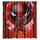 thumbnail image 1 of Cortina de ducha de superhéroe Deadpool, juego de cortina de baño con ganchos, tamaño 66 x 72 pulgadas, 1 of 3