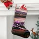 thumbnail image 2 of Twisted Metal Tema: Calcetines de Navidad, fino lino blanco para colgar en escaleras y chimenea, decoración navideña para el hogar, regalo de Navidad. 54cm × 38cm, 2 of 5