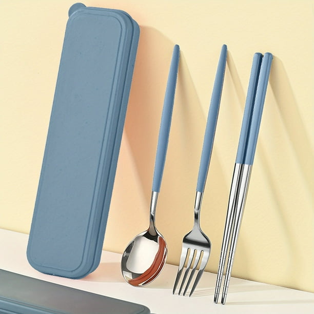 Upgrade Your Dining Experience with our Portable Silverware Set - Includes Spoons, Forks, and Chopsticks in a Stylish Storage Case - Perfect for Work, Home, and Restaurant Use - Great Quality and Craf