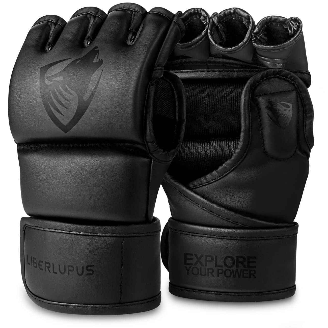 Guantes De Artes Marciales Mixtas Liberlupus Open Palm Grappling Para Hombre Y Mujer