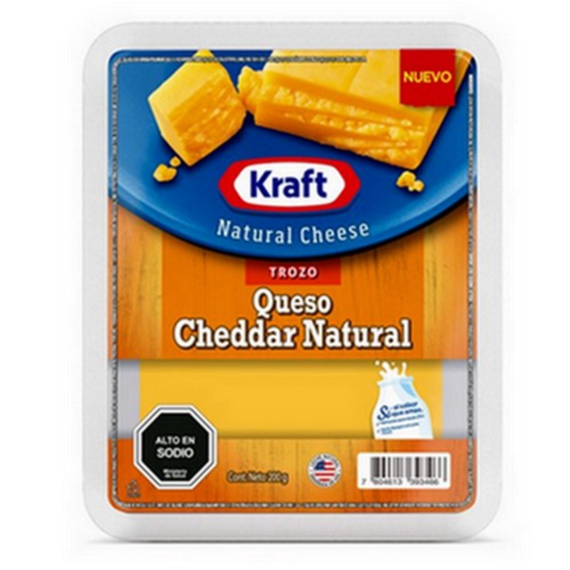 Queso Cheddar Trozo Kraft 200g