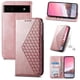 thumbnail image 4 of Funda Flip FOXDOCK para Google Pixel 6A , Estilo Billetera con Diseño Rombo, Correa de Mano y Soporte, Uso Diario, 4 of 6