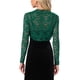 thumbnail image 3 of INSPIRE CHIC Bolero de Encaje para Mujer Chaqueta Abierta con Manga Larga y Diseño Floral Verde Talla L, 3 of 6