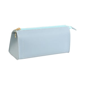 Magideal - Estuches De Cuero Sintético Con Cierre Para Guardar Tus Lápices Y Suministros De Oficina, Color Negro Azul