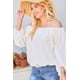 thumbnail image 2 of Top con Mangas Abullonadas y Volantes con Hombros Descubiertos, Talla 2XL, 2 of 4