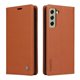 thumbnail image 3 of Funda Billetera de Cuero para Samsung Galaxy S21 FE con Tarjetero y Soporte - Tapa Magnética Marrón, 3 of 6