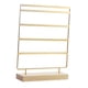 thumbnail image 4 of Soporte organizador de pendientes de 5 niveles, Base de madera, estante de exhibición, organizador de joyería para tienda, feria comercial, tocador de Dorado, 4 of 4