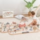 thumbnail image 1 of Set de tren Comfy Cubs de madera, 100 piezas, para niños pequeños de 1 año o más, 1 of 8