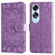 thumbnail image 4 of Funda tipo cartera FOXDOCK para OPPO A60 4G , diseño girasol en relieve, cuero PU, cierre magnético, soporte y tarjetero, 4 of 5