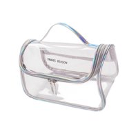 Magideal - Bolsa De Maquillaje Transparente, Bolsa De Viaje Transparente, Bolsa De Cosméticos De Viaje, Bolsa Organizadora De Cosméticos Para El Avión O De Vacac Gris